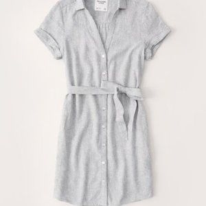 Abercrombie & Fitch Linen-Blend Shirt Dress